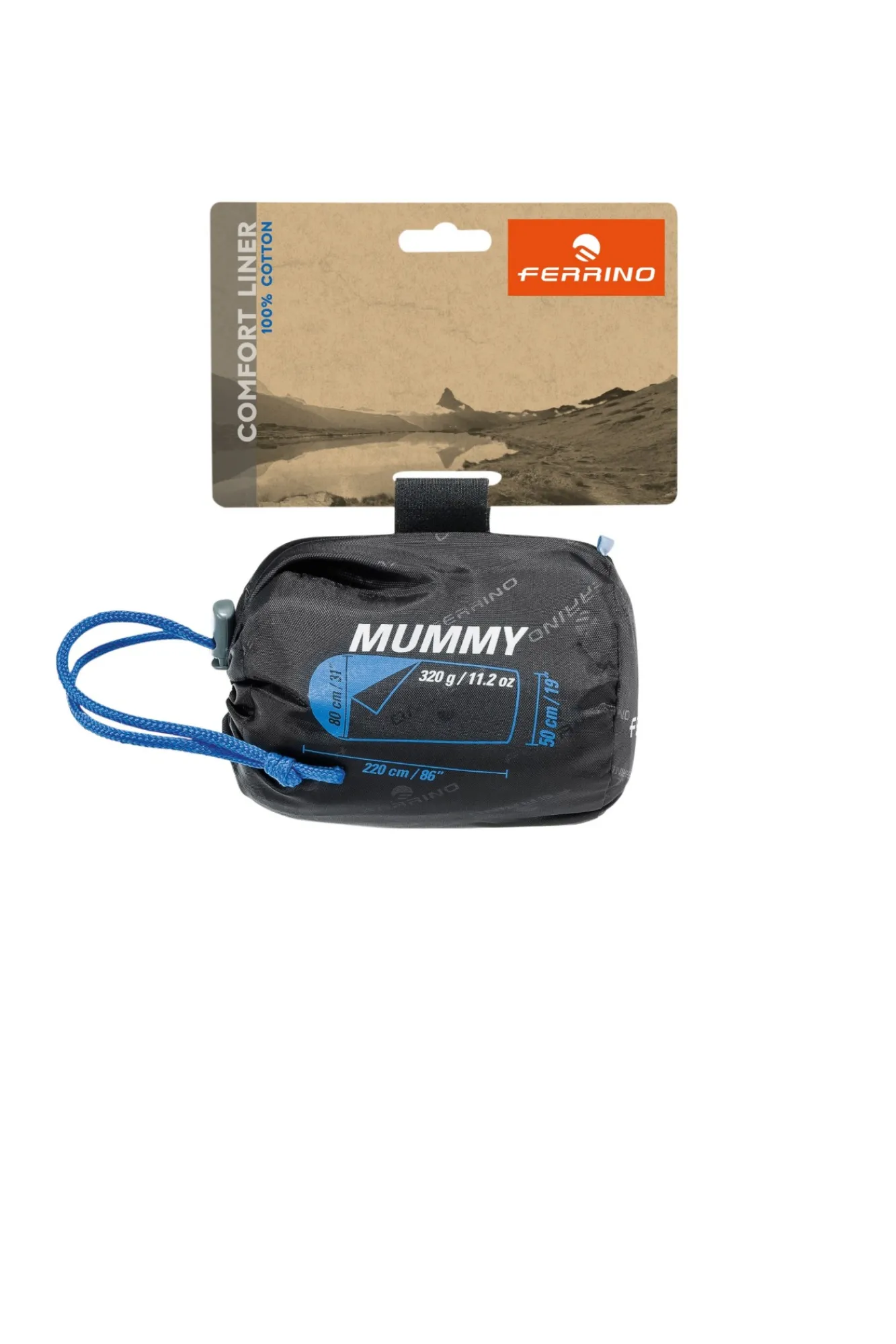 Ferrino COMFORT LINER MUMMY blu> Sacchi Lenzuolo | Trekking