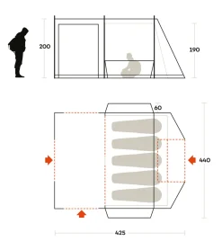 Ferrino TENDA JOIN 5 col. Sabbia><noscript><img width=