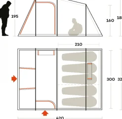 Ferrino TENDA METEORA 5 mustard><noscript><img width=