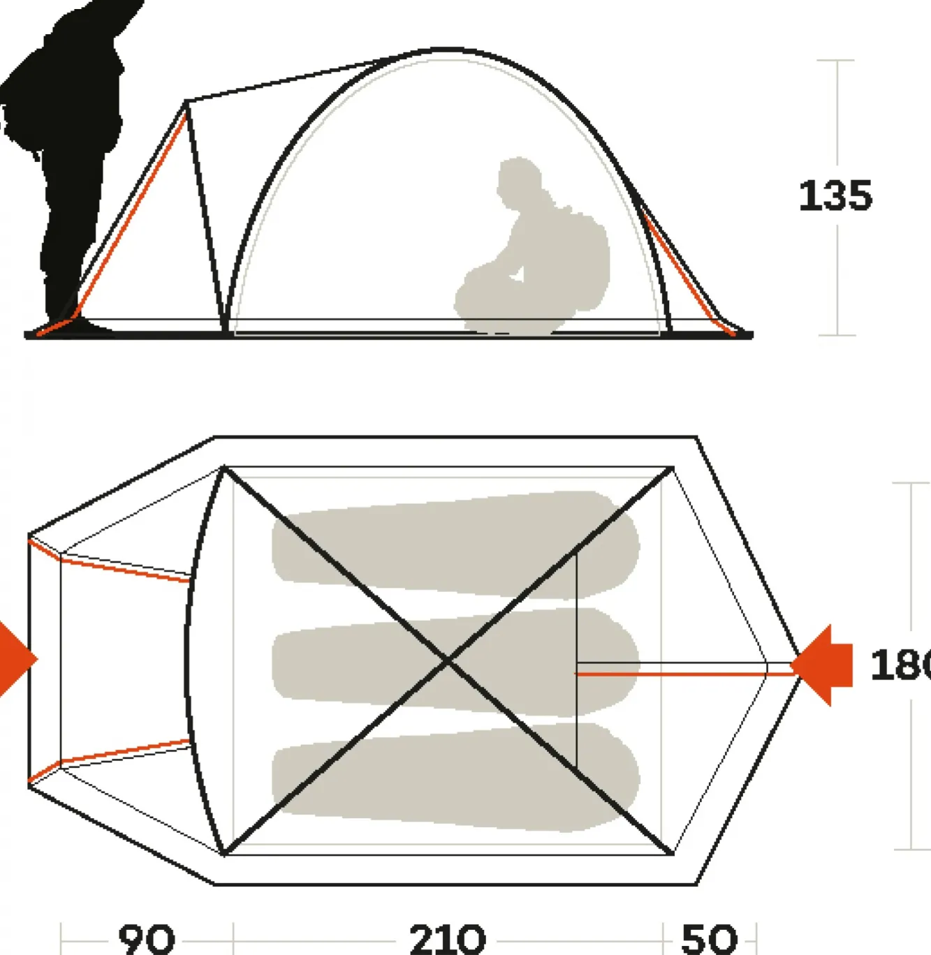 Ferrino TENDA SKYLINE 3 ALU> Outdoor Classic | Trekking