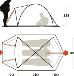 Ferrino TENDA SKYLINE 3 FIBERGLASS><noscript><img width=
