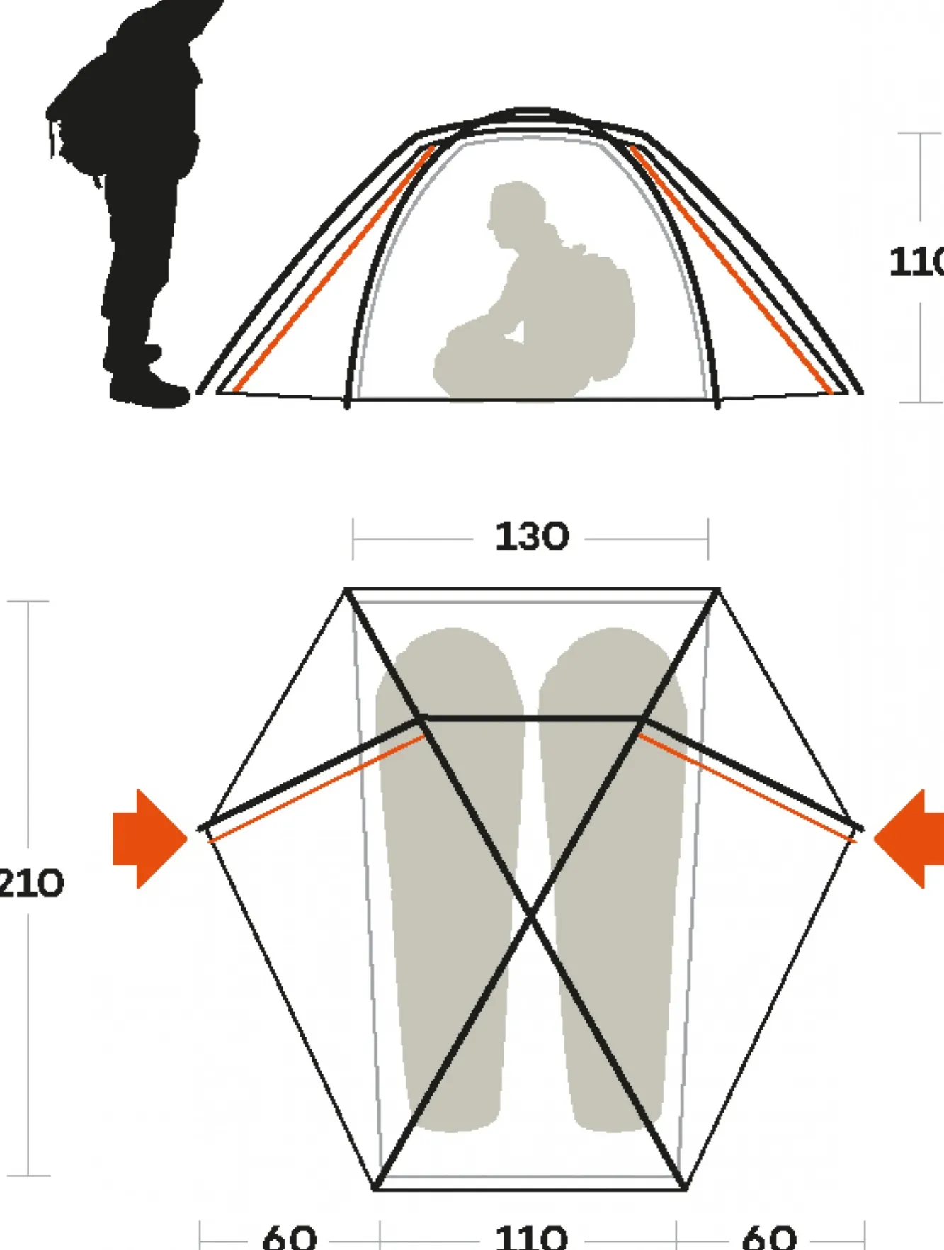 Ferrino TENDA TRIVOR 2> 4 Stagioni | Alpinismo E Scialpinismo